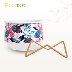 Dekornest Metal Pot with Stand 5 inch (1322F)