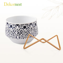 Dekornest Metal Pot with Stand 5 inch (1322J)