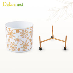 Dekornest Metal Pot with Stand 5 inch (1230B)