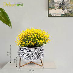 Dekornest Metal Pot with Stand 5 inch (1322J)