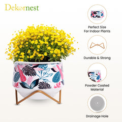 Dekornest Metal Pot with Stand 5 inch (1322F)