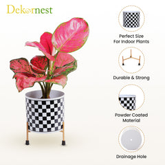 Dekornest Metal Pot with Stand 5 inch (1230D)