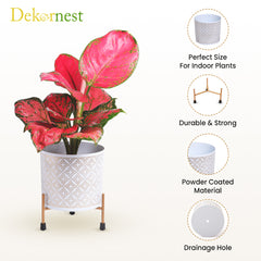 Dekornest Metal Pot with Stand 5 inch (1230A)