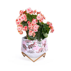 Dekornest Metal Pot with Stand 5 inch (1322A)