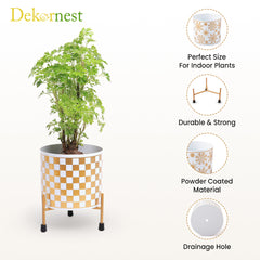 Dekornest Metal Pot with Stand 5 inch (1230C)