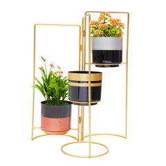 Dekornest Folding Stand with 3 Pot (1243)