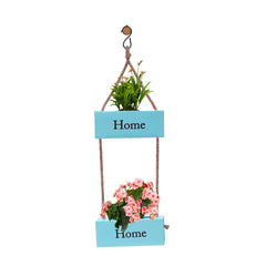 Dekornest Iron Double Hanging Planter with Jute Rope (DH2)