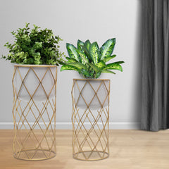 Dekornest Fancy Metal Planters Set of 2 (1527)