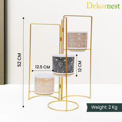 Dekornest Folding Stand with 3 Pot (1243)