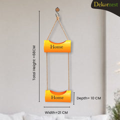 Dekornest  Iron Double Hanging Planter With Jute Rope (DH1)