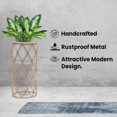 Dekornest Fancy Metal Planters Set of 2 (1527)