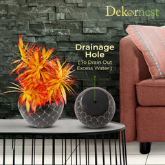 Dekornest Iron Designer Pot with Stand (1300 D)