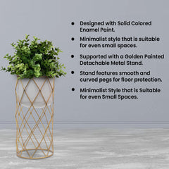 Dekornest Fancy Metal Planters Set of 2 (1527)