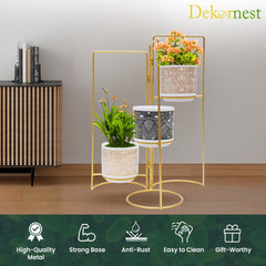 Dekornest Folding Stand with 3 Pot (1243)